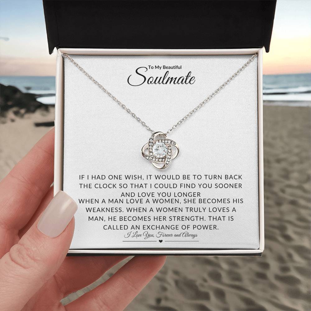 To My Beautiful Soulmate I Love Knot Necklace
