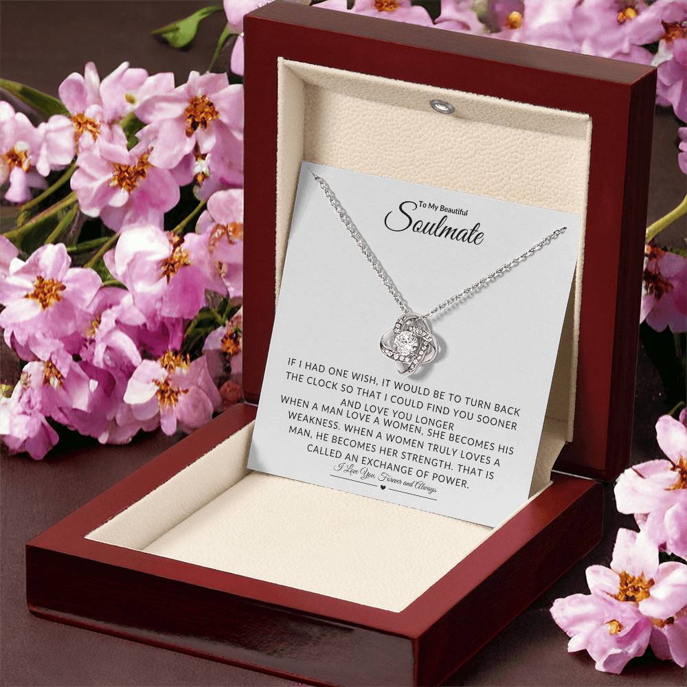 To My Beautiful Soulmate I Love Knot Necklace