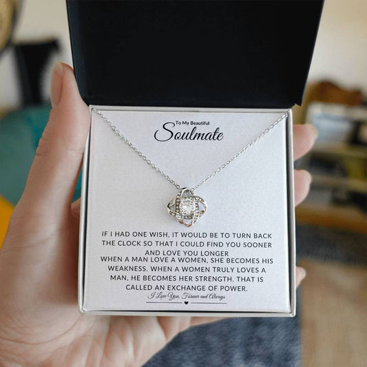 To My Beautiful Soulmate I Love Knot Necklace